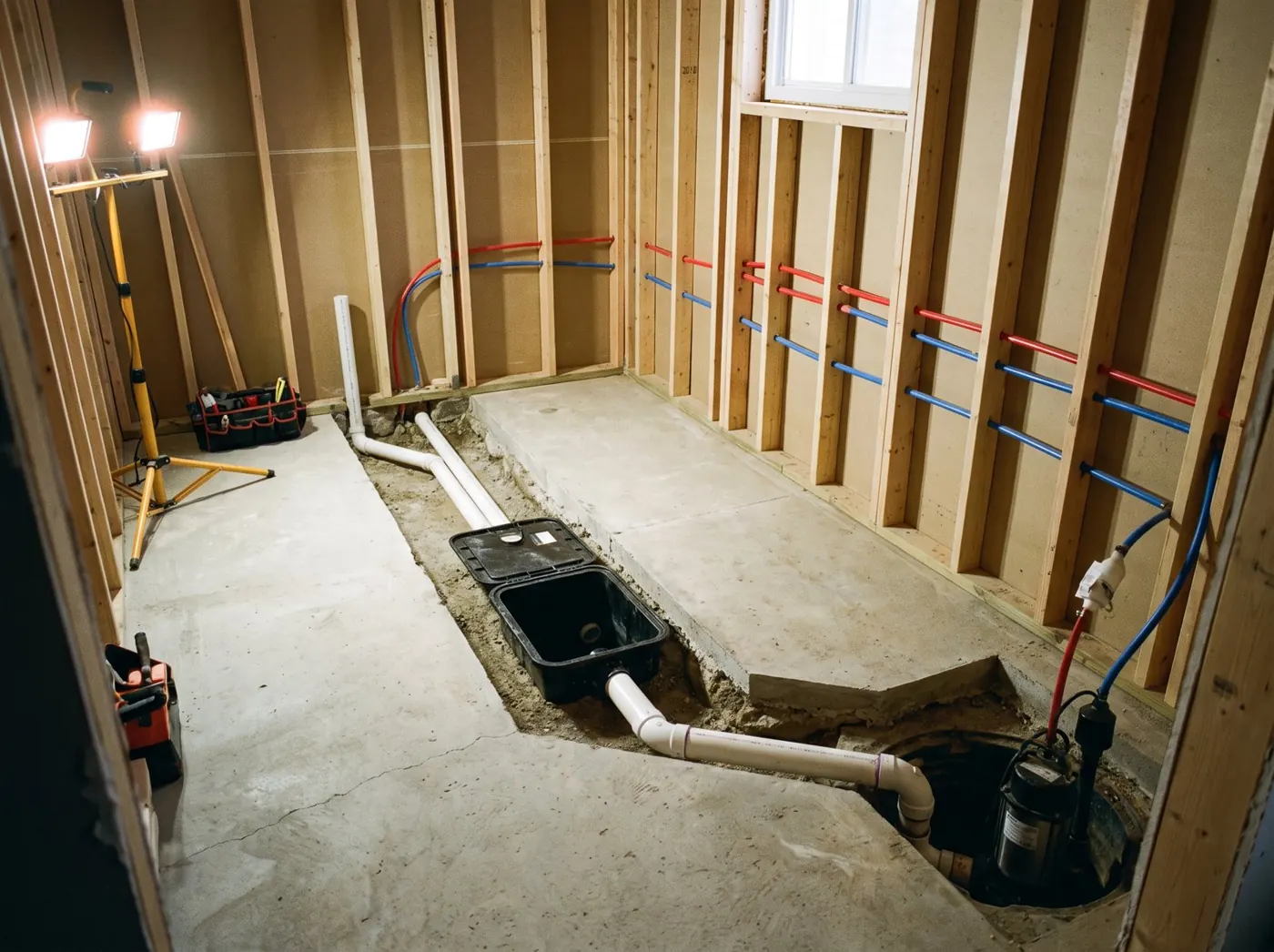 Basement Remodeling by D N E Contracting: basement work in a Pennsylvania home